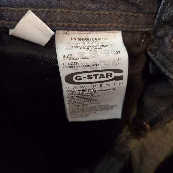 G-Star Originals Raw Denim Straight Leg Jeans 27 - Picture 13 of 13